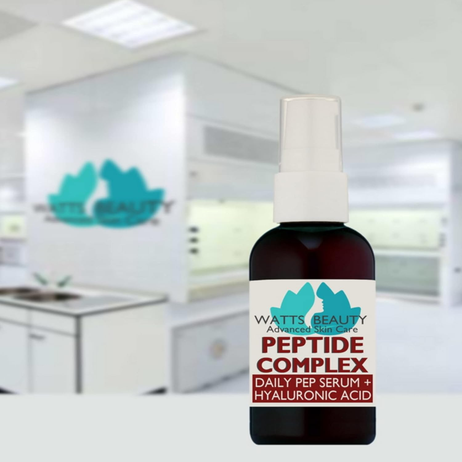Peptide Anti-Aging Face Serum - Hyaluronic Acid and Collagen Boosting Daily Face Care Polypeptide Complex with L-Arginine Firms Wrinkles and Boosts Collagen in 2 Oz Pump Bottle - Image 5
