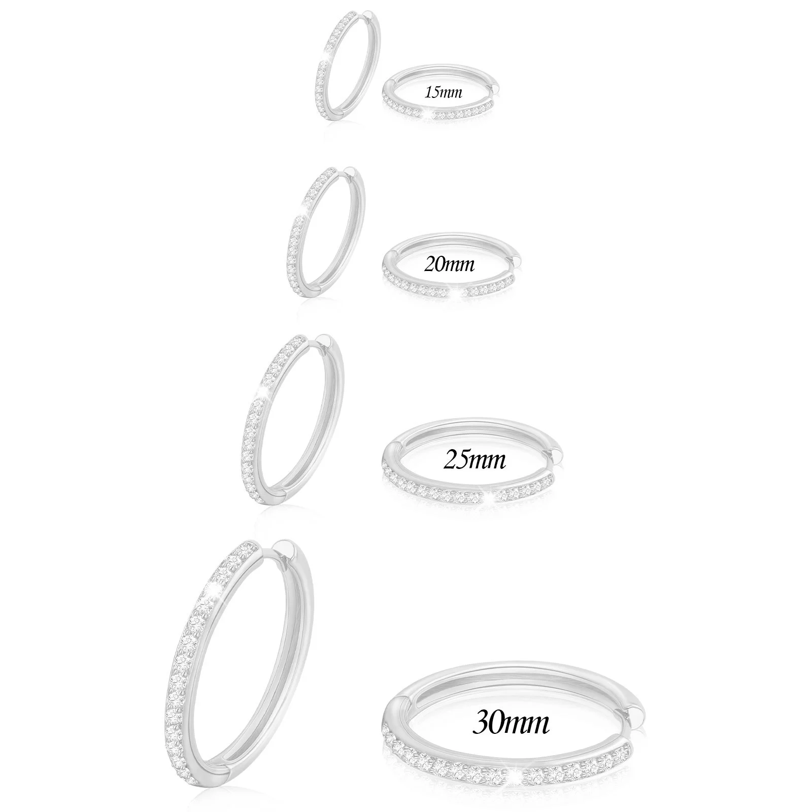 2 Pairs Big Large Extra Chunky White Gold S925 Sterling Silver Hoop Earrings for Women,Hypoallergenic 4Mm Thick Silver Hoop Earrings Set 30/40MM Girlfriend Mother'S Day Jewelry Gift - Image 17