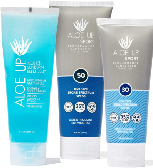 Aloe Ice Sunburn Relief Jelly, Sport Sunscreen Lotion SPF 50 and Sport Sunscreen Lotion SPF 30 - Suncare Bundle - Reef Friendly - 3 Items