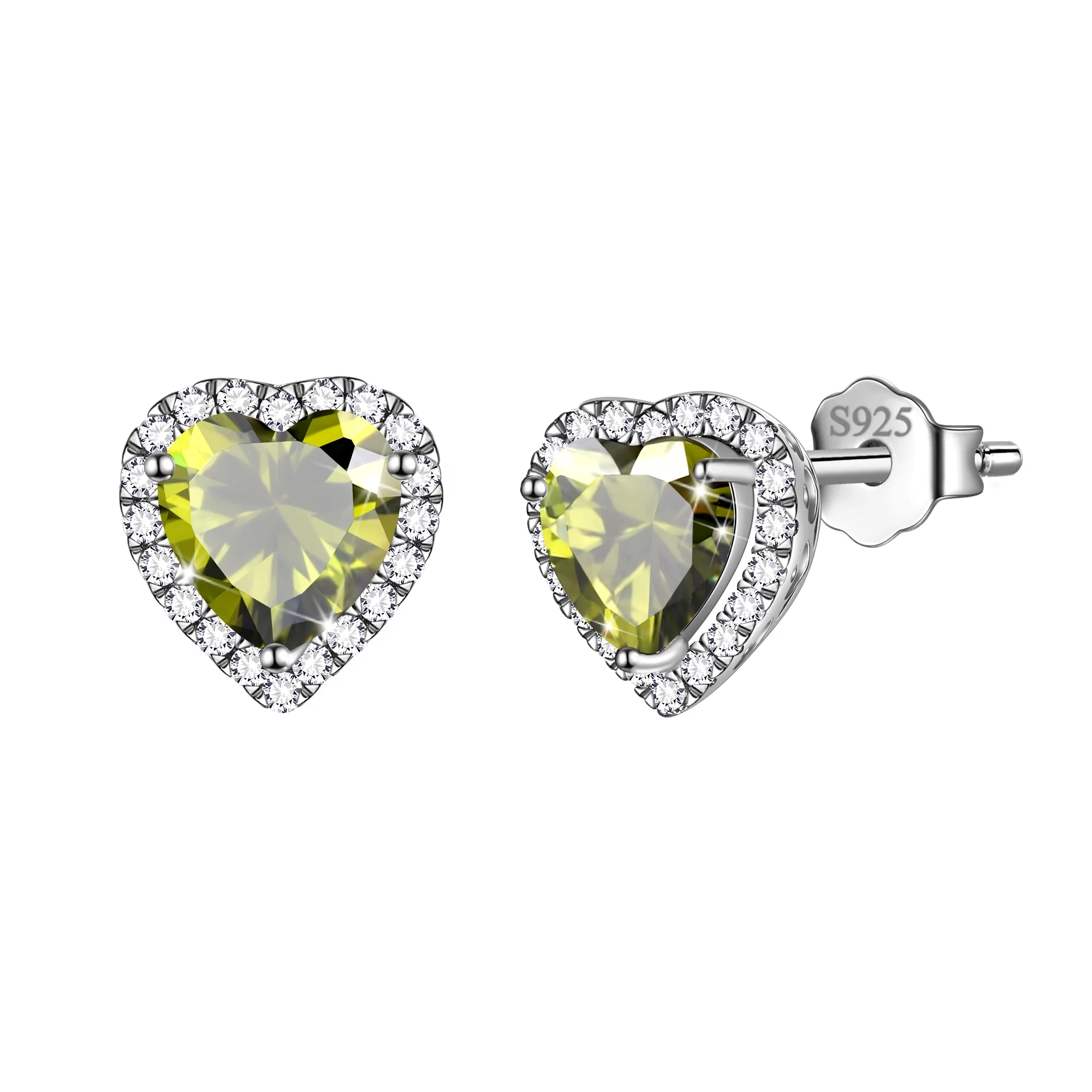 Pink Heart Earrings Women October Birthstone Earrings Tourmaline CZ 925 Sterling Silver Stud Earrings Crystal Jewelry Birthday Mother'S Day Gifts - Image 14