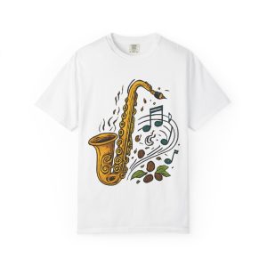 Saxophone Music T-Shirt | Music Lover Gift, Jazz Enthusiast Apparel, Unisex Tee, Music Themed Shirt, Creative Gift Idea