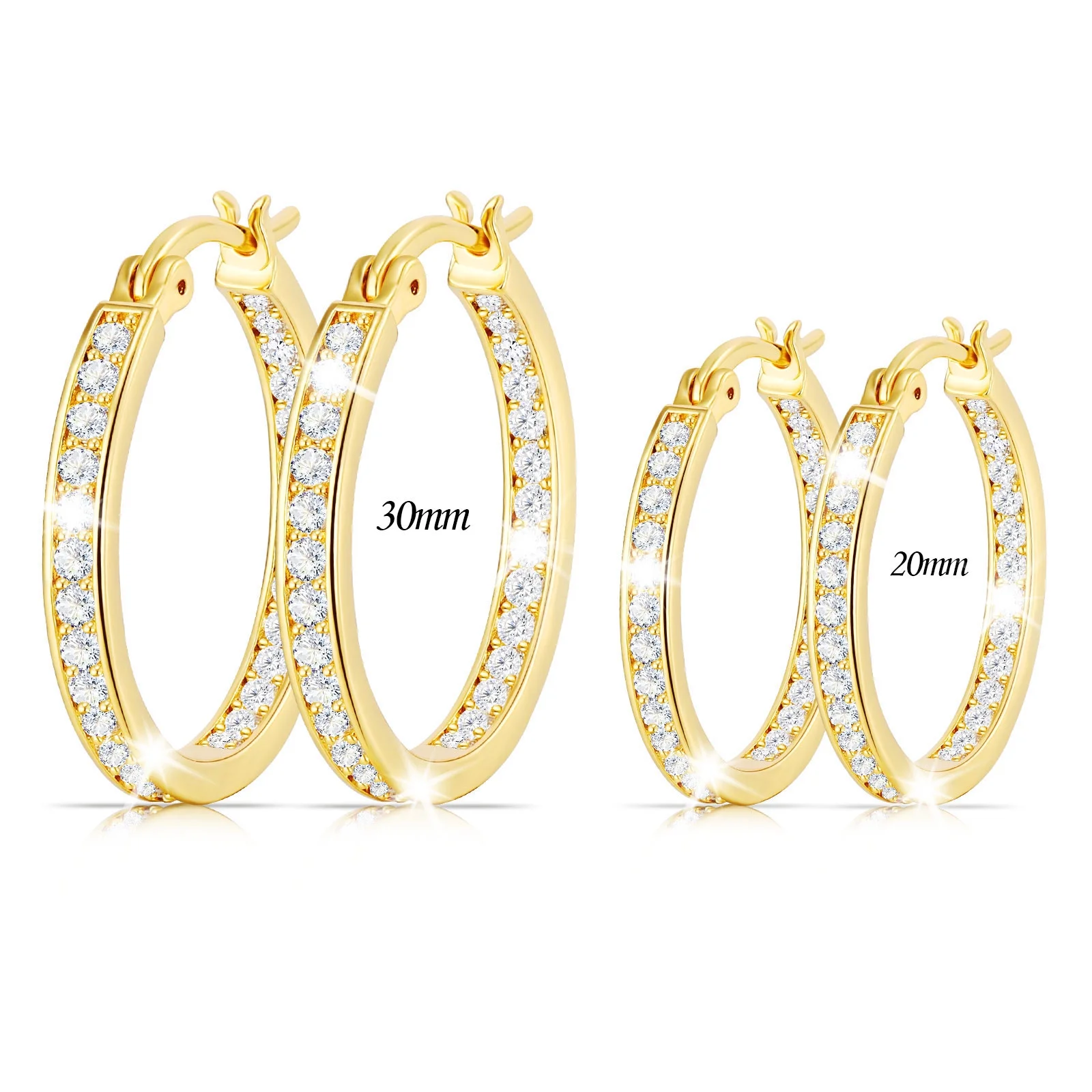 2 Pairs Big Large Extra Chunky White Gold S925 Sterling Silver Hoop Earrings for Women,Hypoallergenic 4Mm Thick Silver Hoop Earrings Set 30/40MM Girlfriend Mother'S Day Jewelry Gift - Image 14