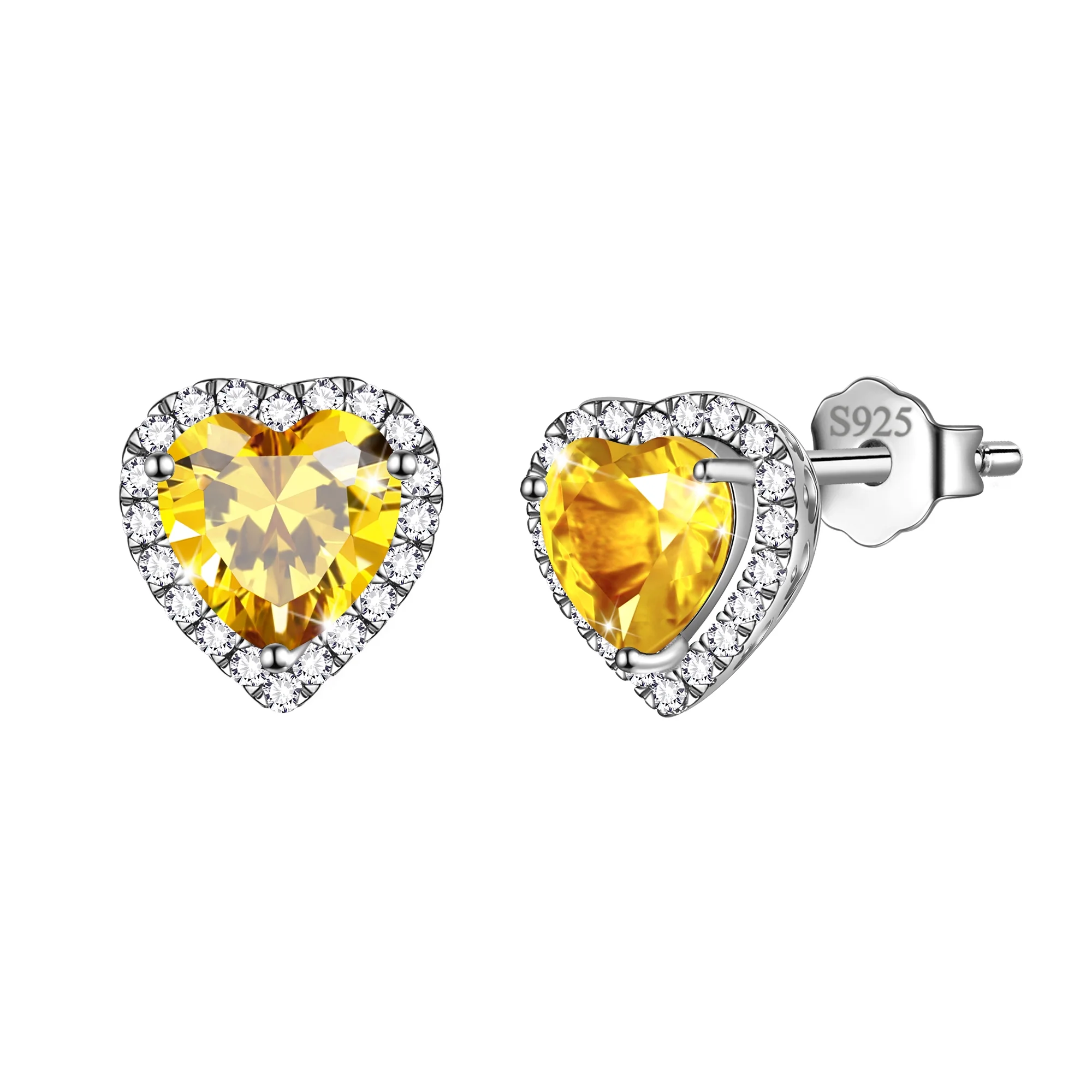 Pink Heart Earrings Women October Birthstone Earrings Tourmaline CZ 925 Sterling Silver Stud Earrings Crystal Jewelry Birthday Mother'S Day Gifts - Image 15