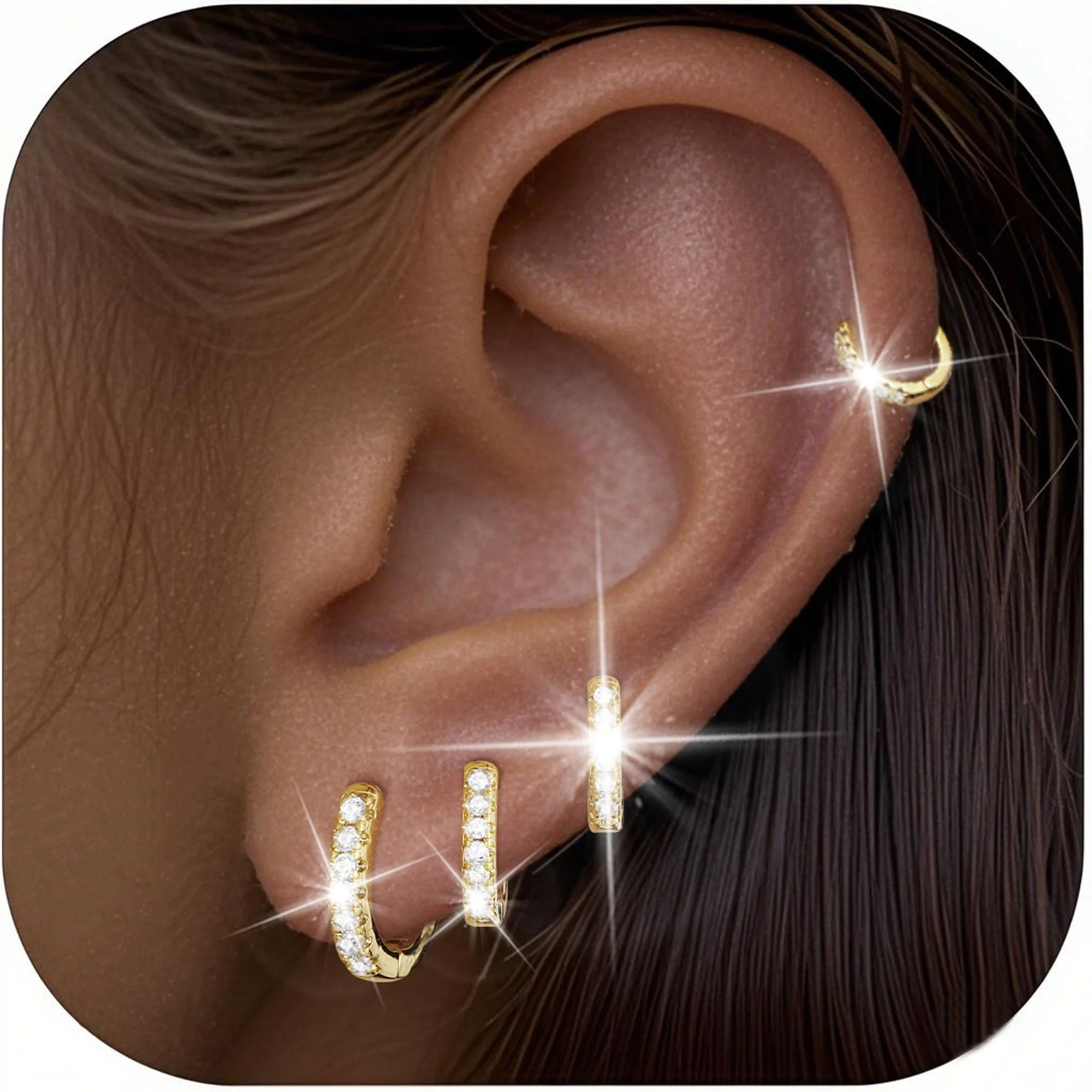 2 Pairs Big Large Extra Chunky White Gold S925 Sterling Silver Hoop Earrings for Women,Hypoallergenic 4Mm Thick Silver Hoop Earrings Set 30/40MM Girlfriend Mother'S Day Jewelry Gift - Image 19