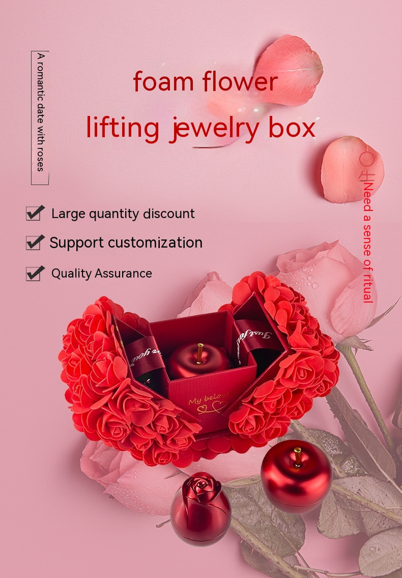 Valentines Day Gift Soap Rose Gift Box Crystal Pendant Necklace Eternal Flower Jewelry Box Set Wedding Birthday Gift for Girlfriend - Image 7