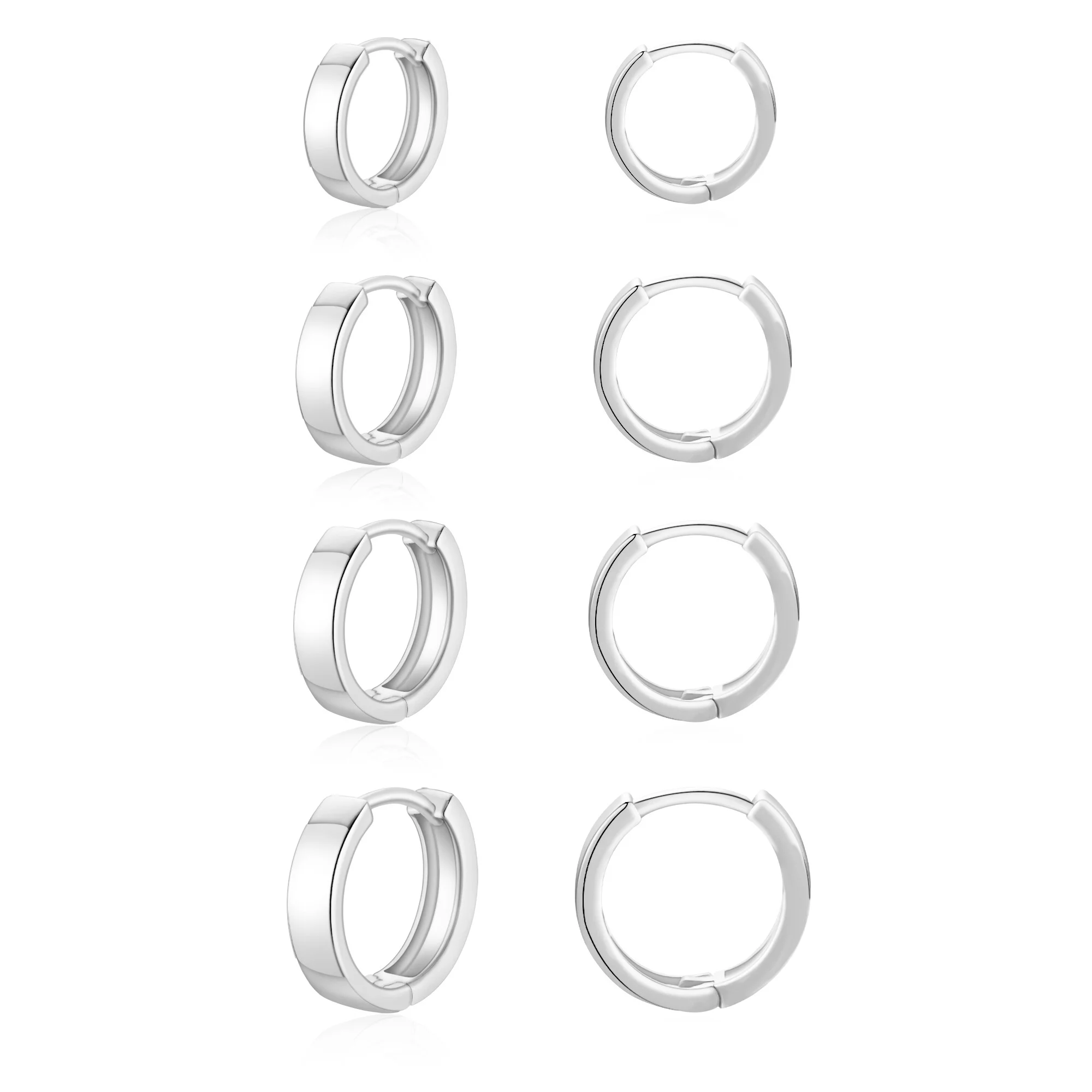 2 Pairs Big Large Extra Chunky White Gold S925 Sterling Silver Hoop Earrings for Women,Hypoallergenic 4Mm Thick Silver Hoop Earrings Set 30/40MM Girlfriend Mother'S Day Jewelry Gift - Image 7