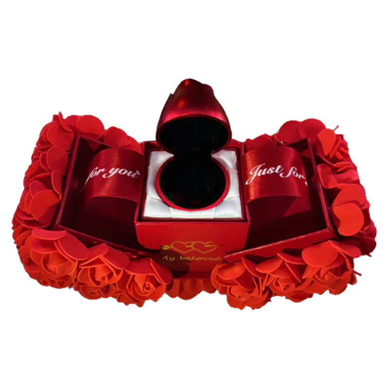 Valentines Day Gift Soap Rose Gift Box Crystal Pendant Necklace Eternal Flower Jewelry Box Set Wedding Birthday Gift for Girlfriend - Image 3