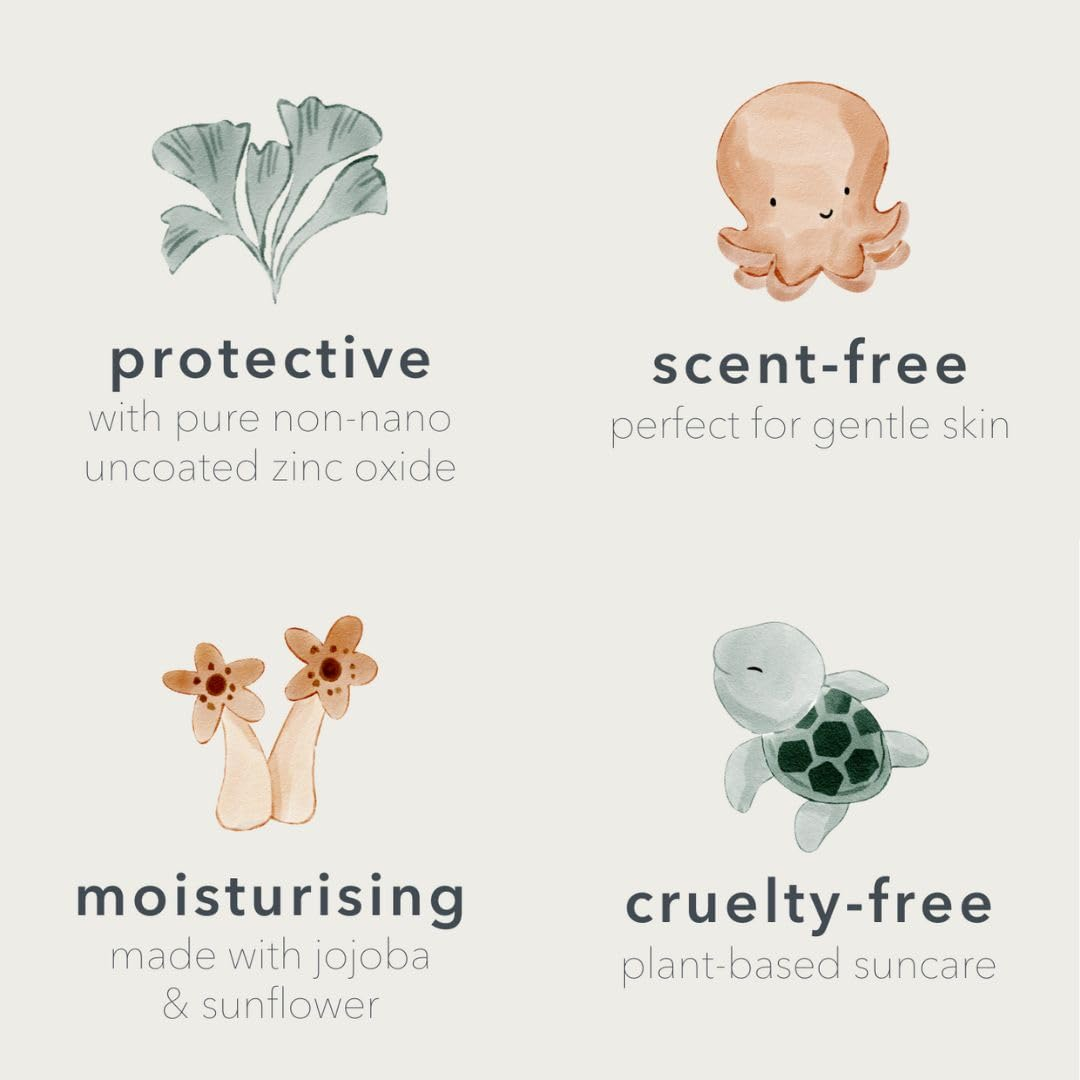 NEW - Soleil Bébé Tube - Organic Non-Toxic Mineral Baby & Children Sunscreen SPF 50 - Sunflower & Jojoba - Unscented - Natural - Vegan - No White Cast - Reef Safe - UVA/UVB - 240G - Image 8