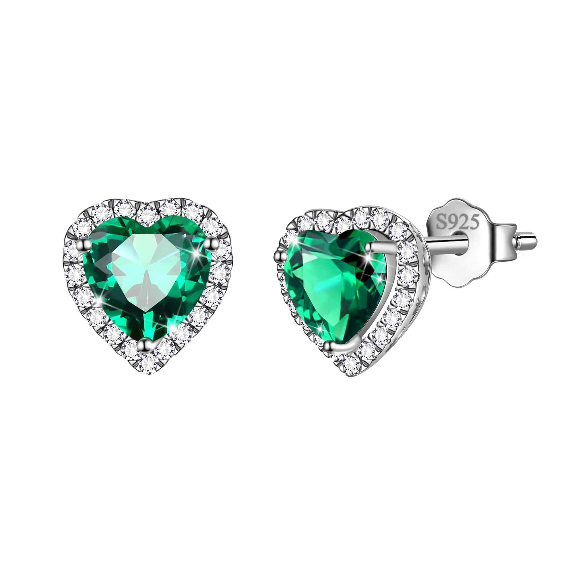 Pink Heart Earrings Women October Birthstone Earrings Tourmaline CZ 925 Sterling Silver Stud Earrings Crystal Jewelry Birthday Mother'S Day Gifts - Image 18