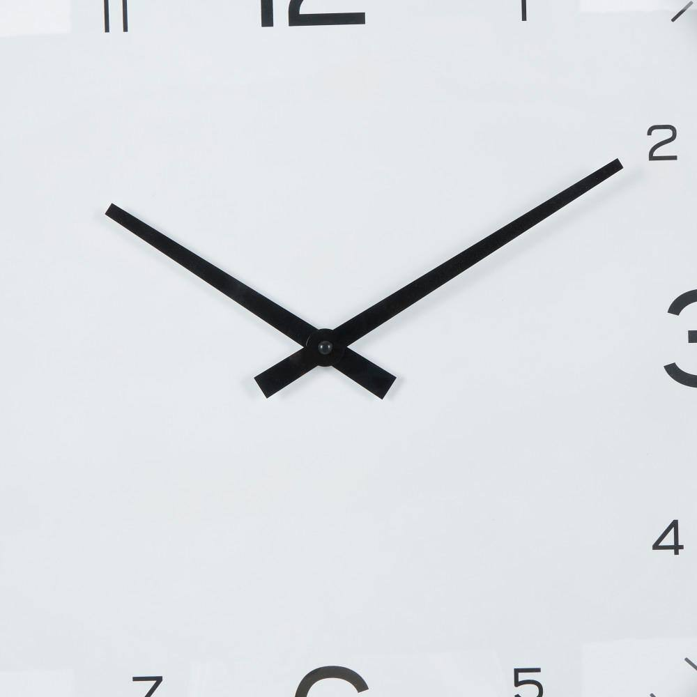 23 In. X 23 In. Light Brown Wood Wall Clock with White Backing - Image 6