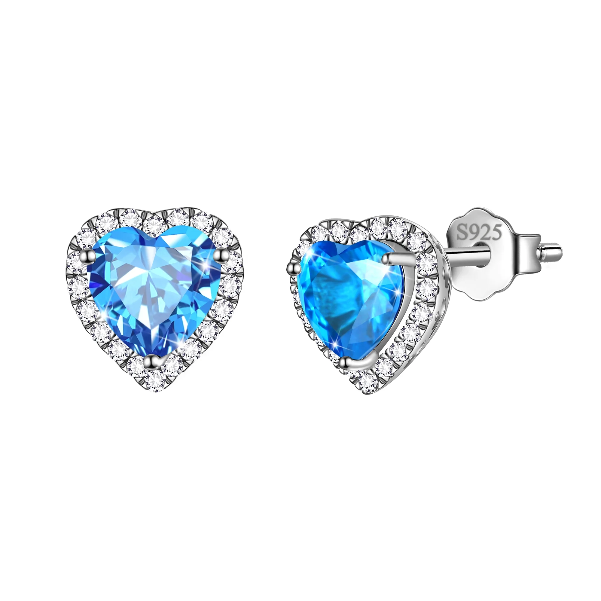 Pink Heart Earrings Women October Birthstone Earrings Tourmaline CZ 925 Sterling Silver Stud Earrings Crystal Jewelry Birthday Mother'S Day Gifts - Image 17